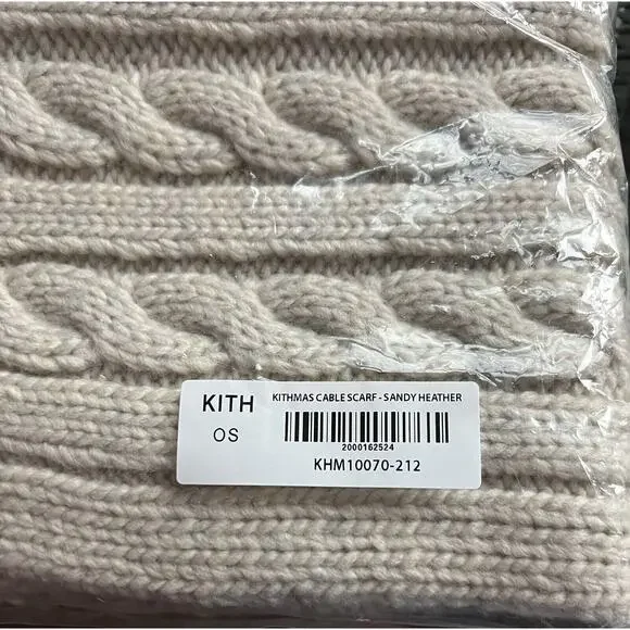 Kithmas 2024 • Cable Scarf • Sandy Heather • Cross-Posted